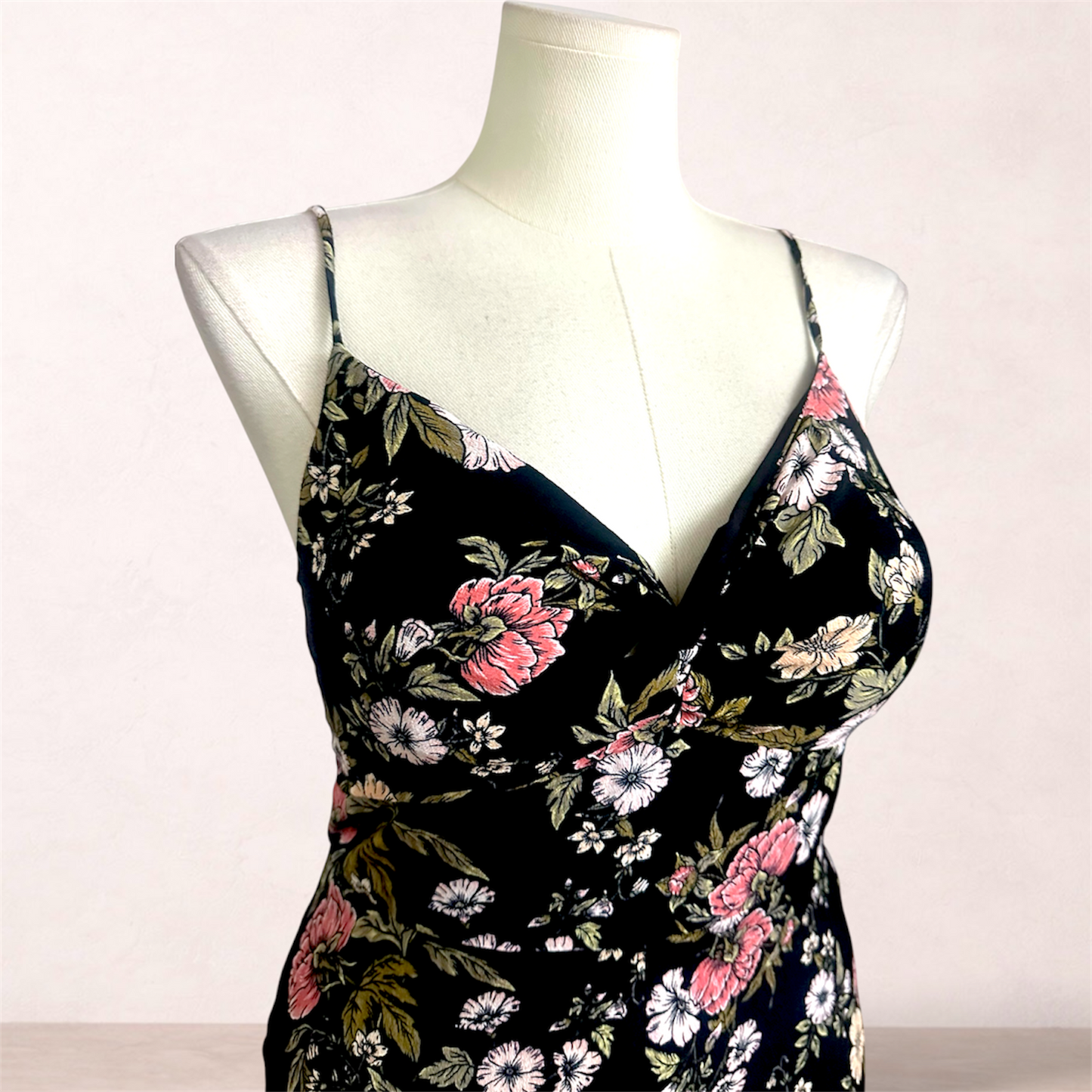 Dotti Black Floral Jumpsuit | Size 16