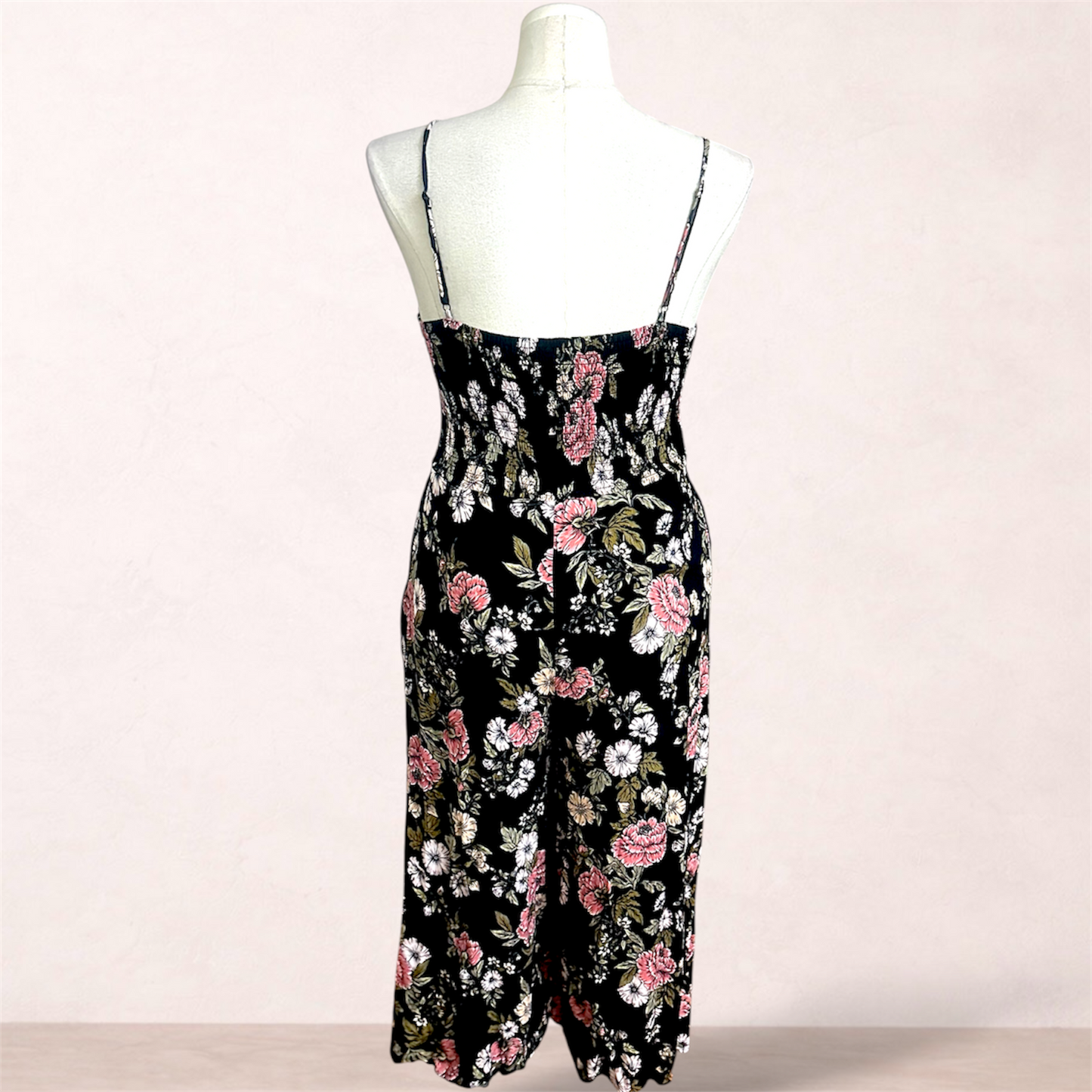 Dotti Black Floral Jumpsuit | Size 16