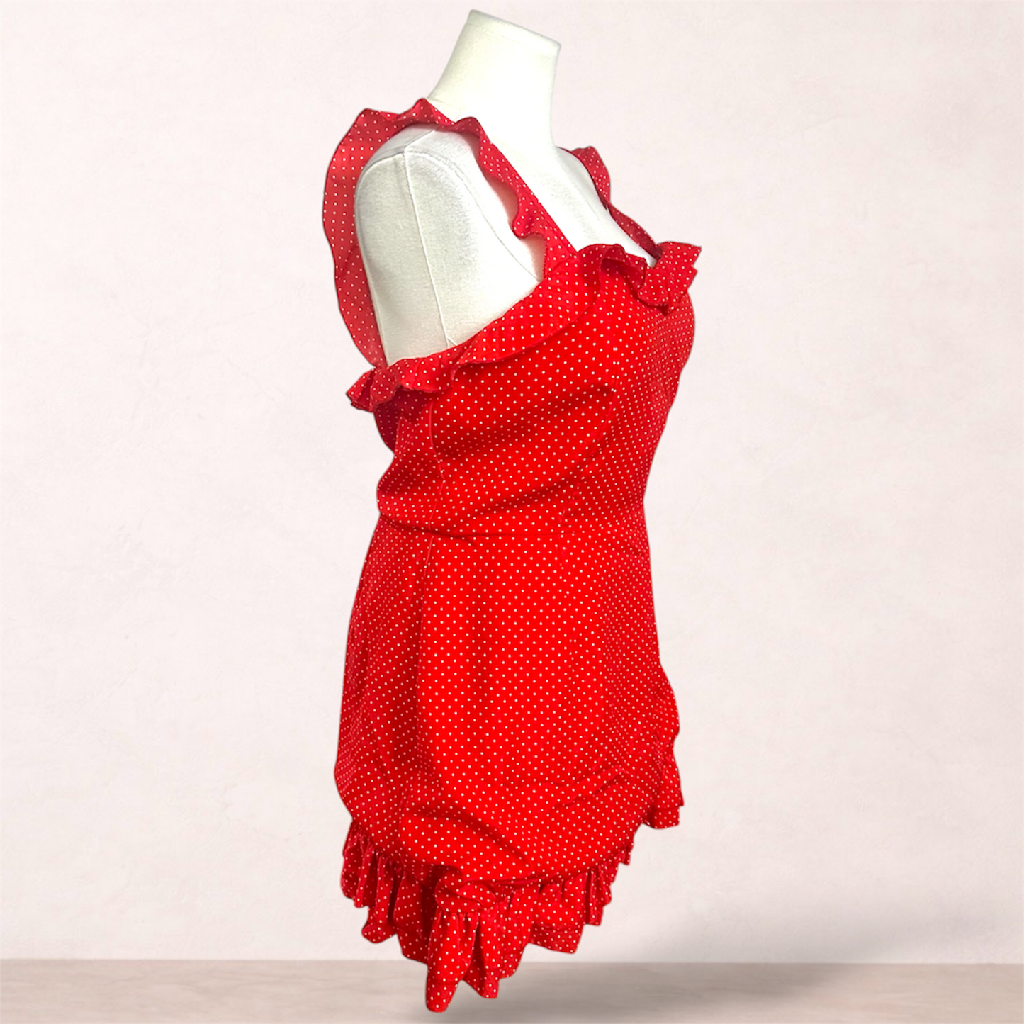 Showpo Red Polka Dot Dress | Size 18