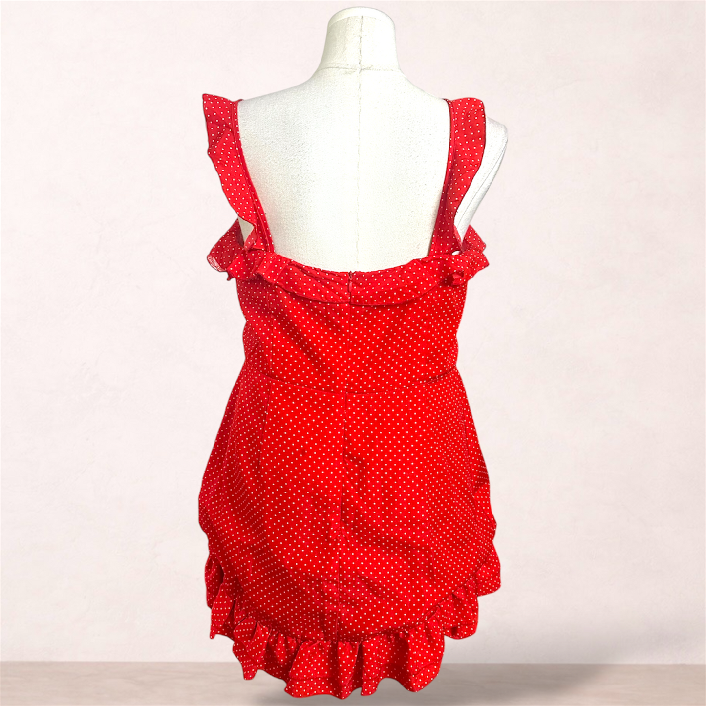 Showpo Red Polka Dot Dress | Size 18