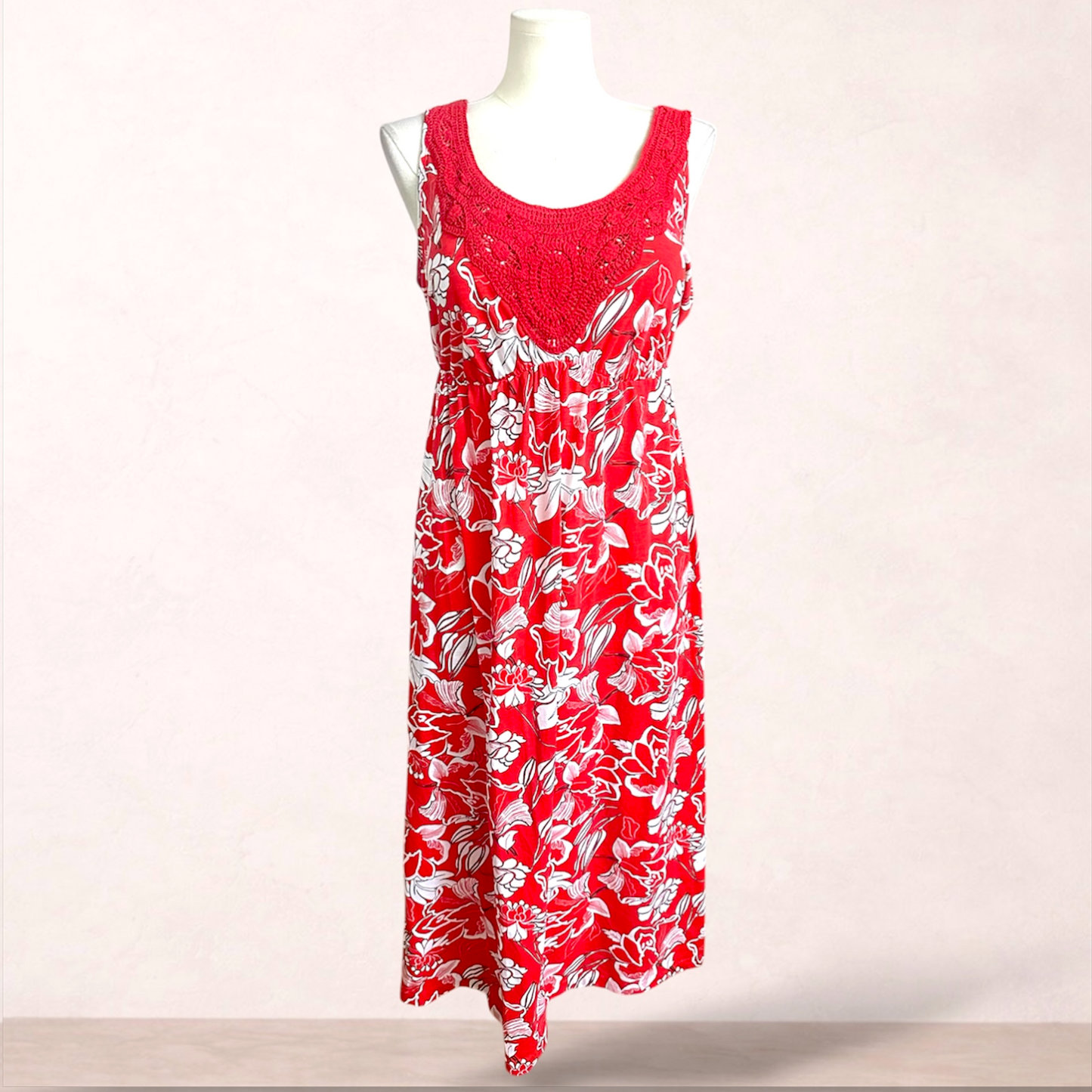 Moda Red Floral Maxi Dress | Plus Size 20