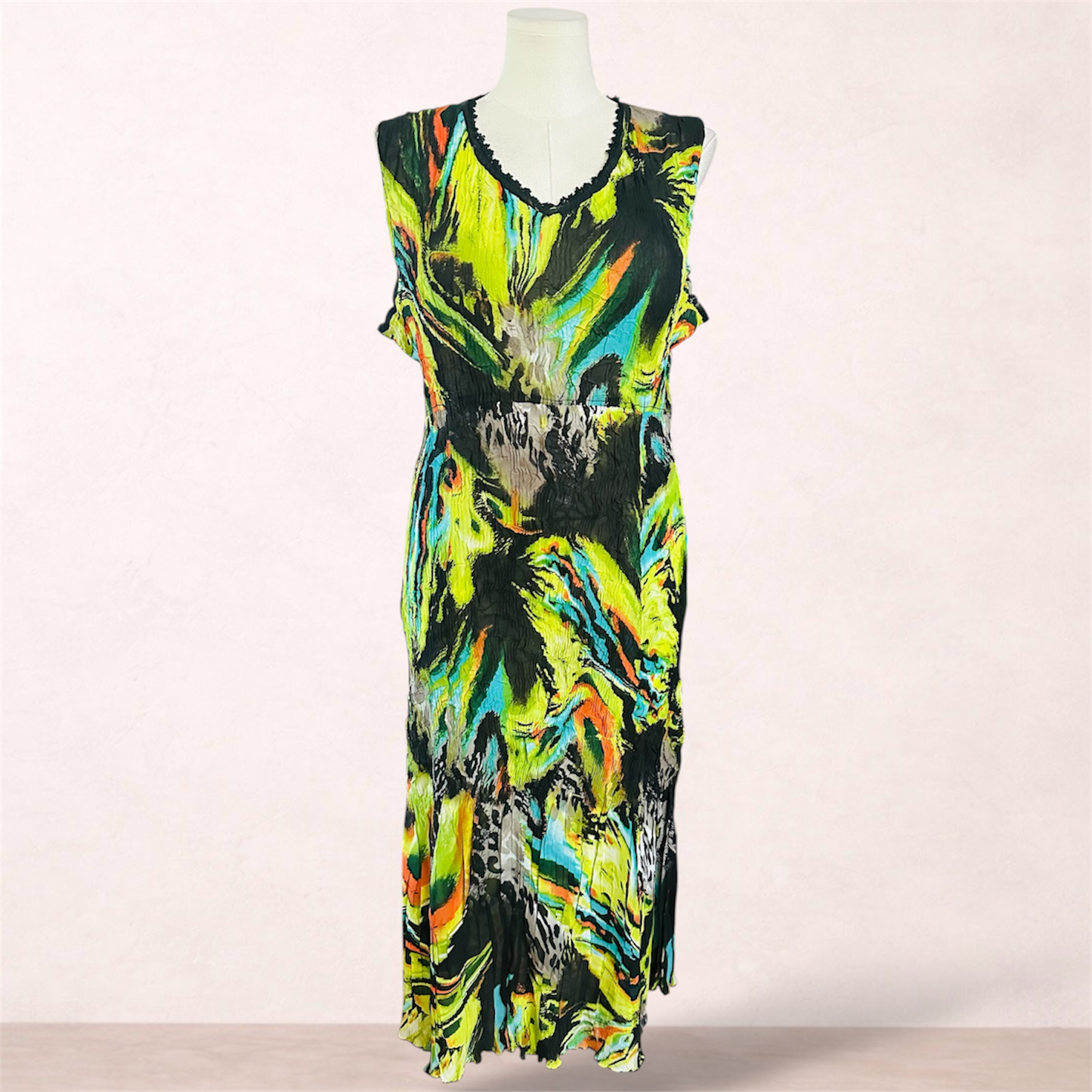 Liz Jordan Crushed Layering Maxi Dress | Size XL/16