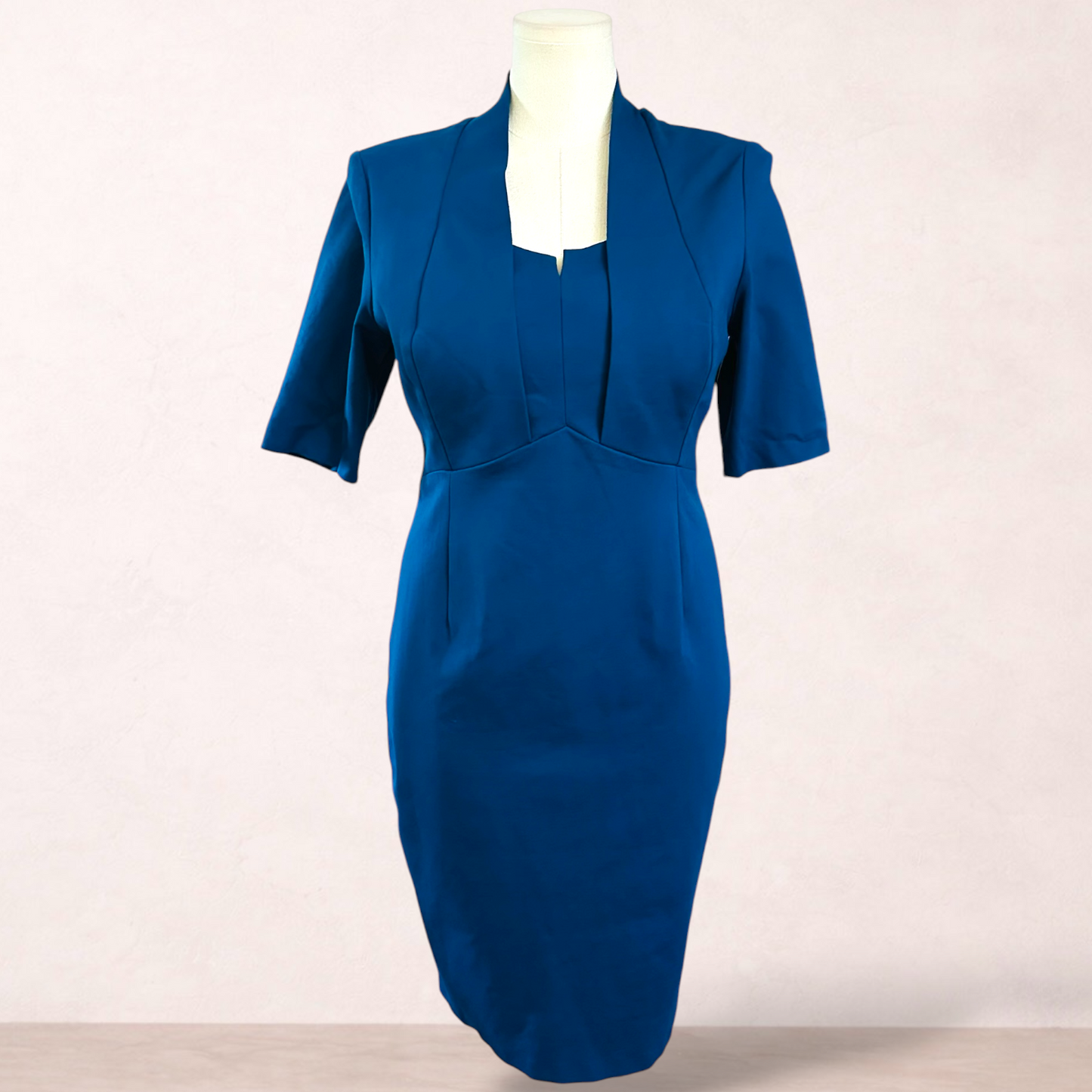 Anthea Crawford Teal Blue Midi Dress | Size 16