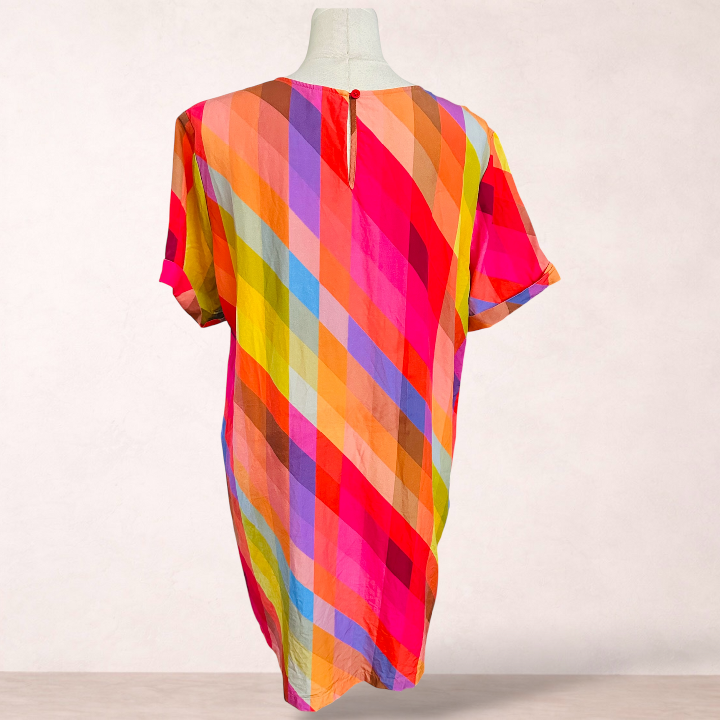 Elm Colourful Check Pocket Dress | Size 20 | Flaw