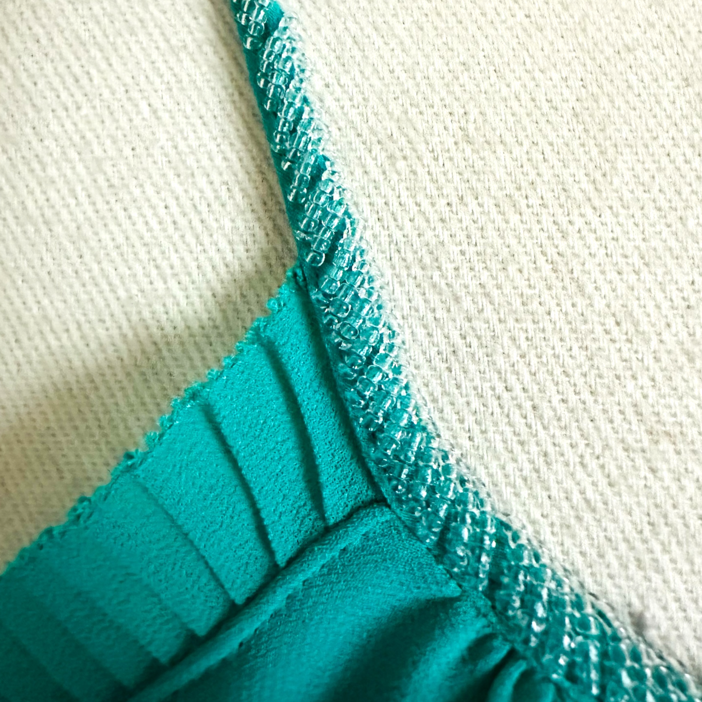Forever New Green Beaded Shift Dress | Size 16
