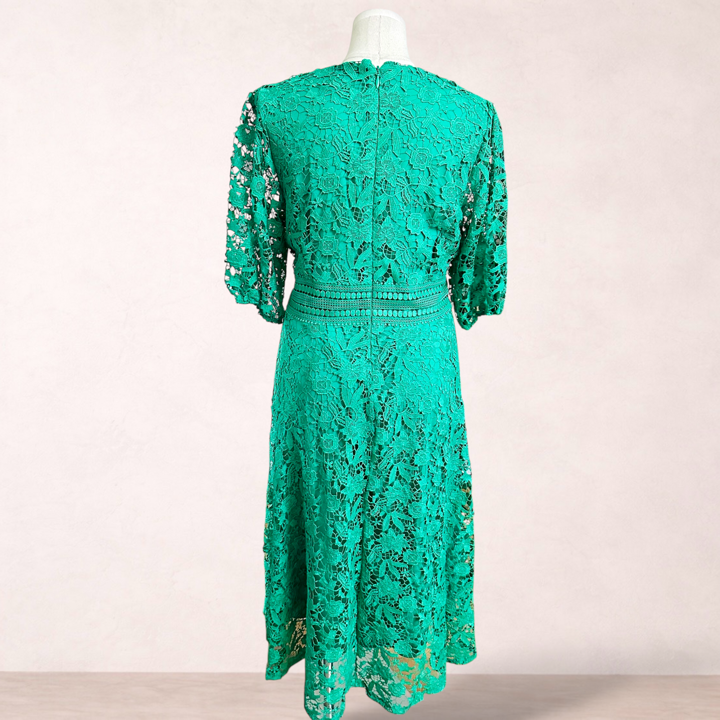 Taking Shape Green Lace Midi Dress | Plus Size 18