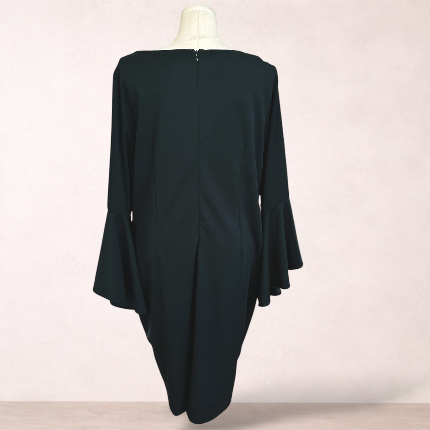Autograph Black Shift Bell Sleeve Dress | Size 22
