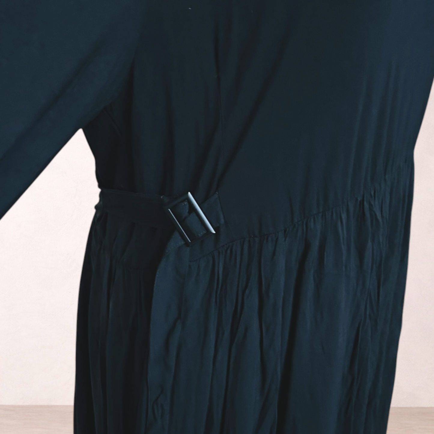 Taking Shape Black Bamboo Blend Midi Dress | Plus size 18