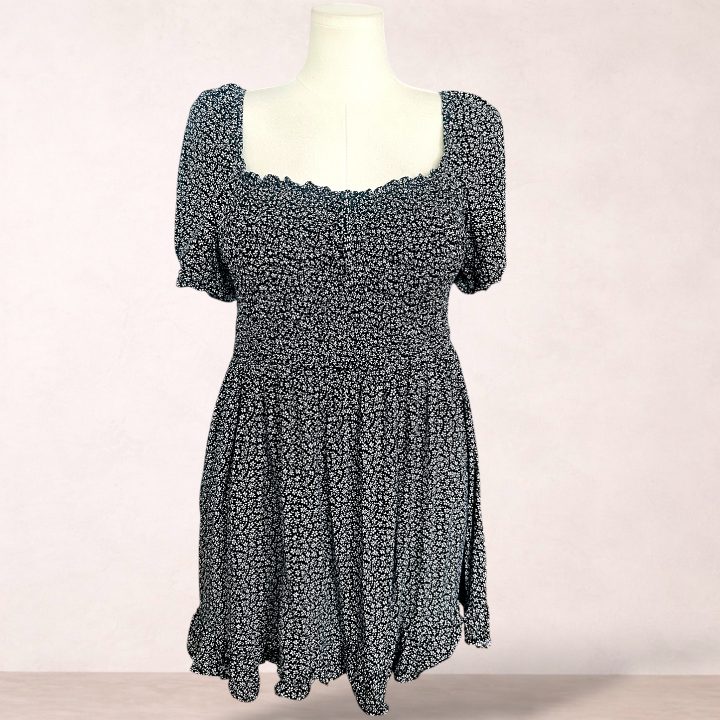 CCX By City Chic Black Floral Dress | Plus Size 14