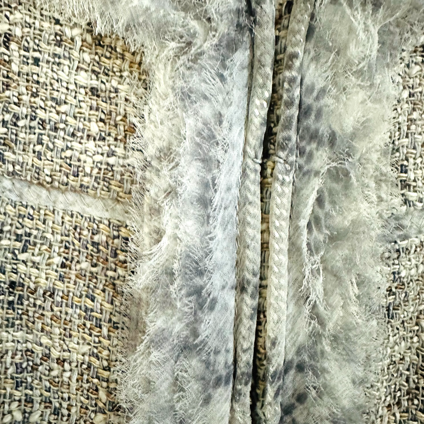 Elie Tahari Designer Tweed Cotton Blend Jacket | Size 14
