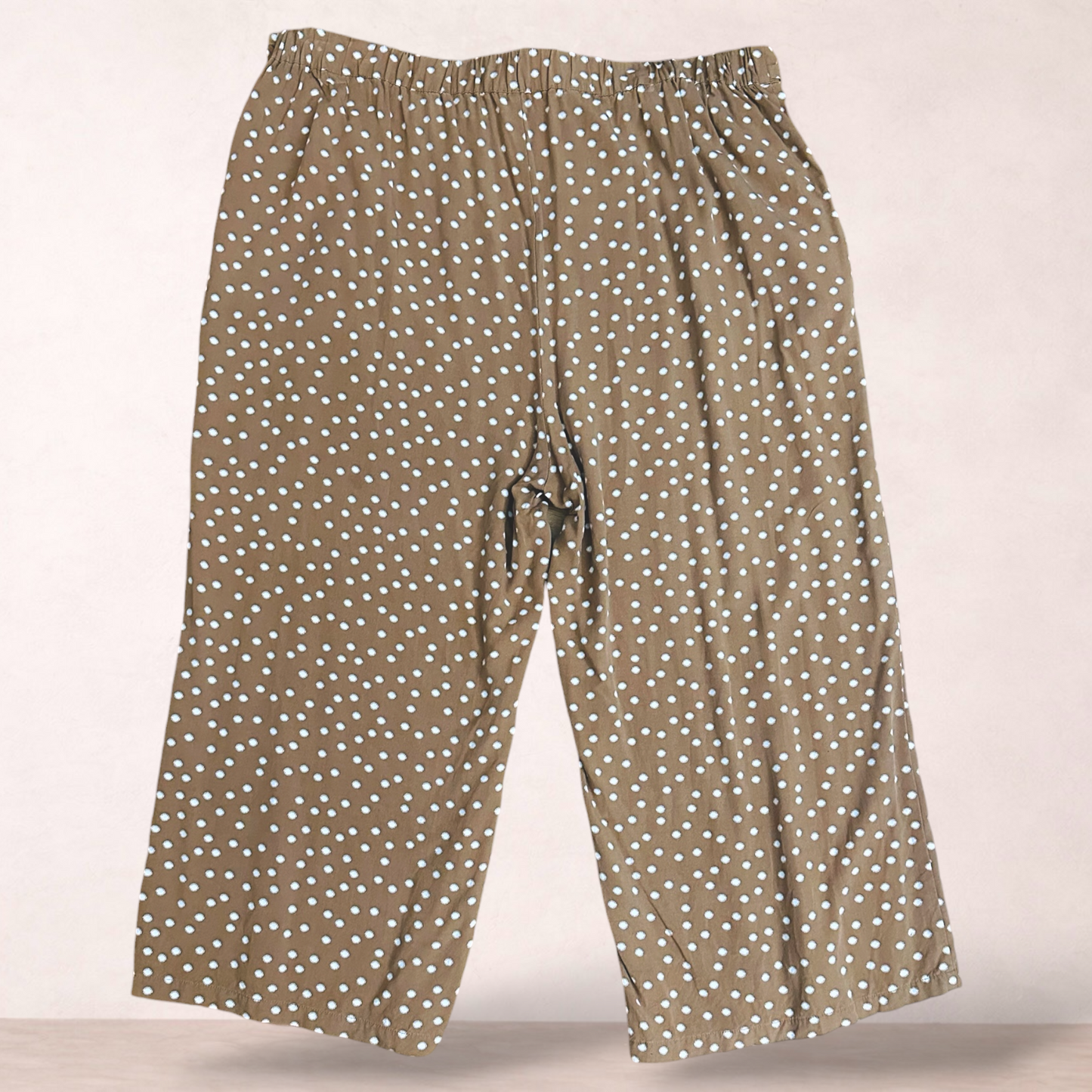 Target Curve Tan Polka Dot Wide Leg Pants | Size 20