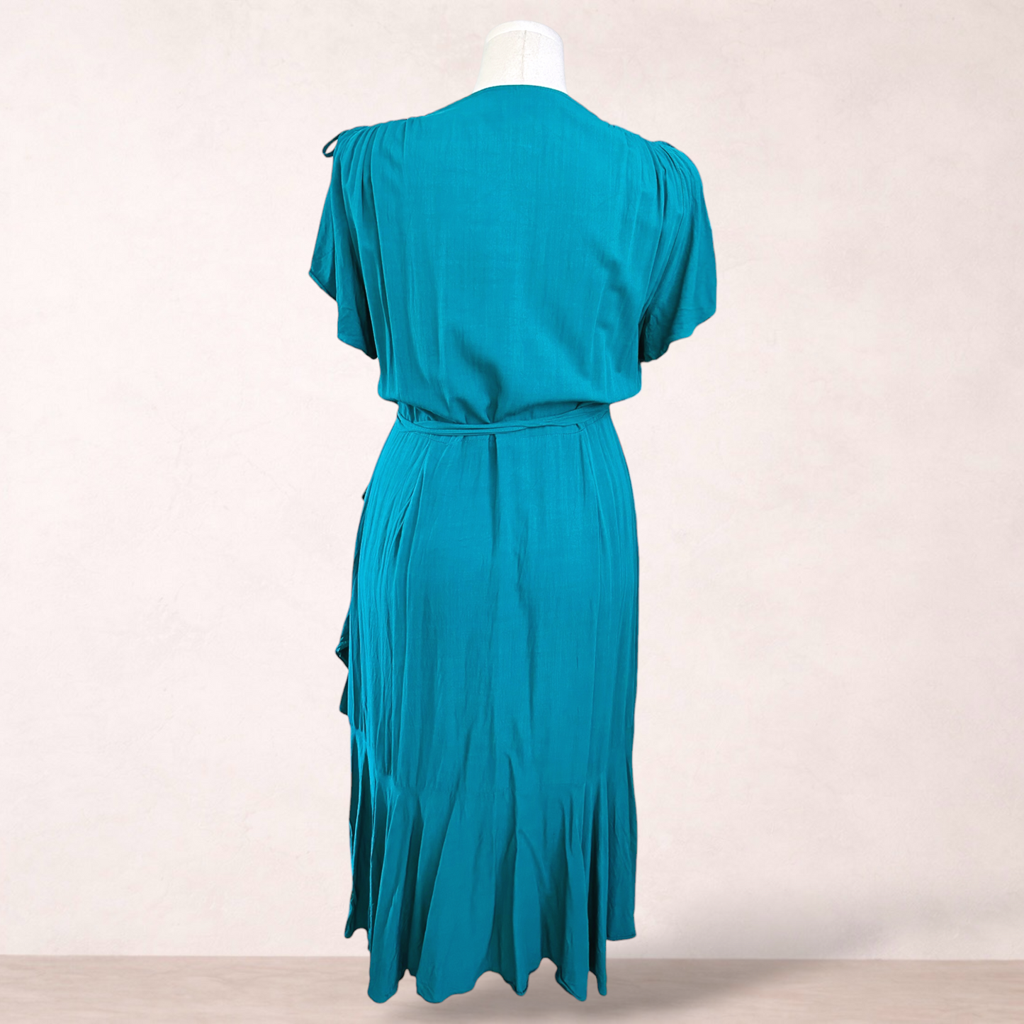 City Chic Teal Green Wrap Dress | Plus Size M/18