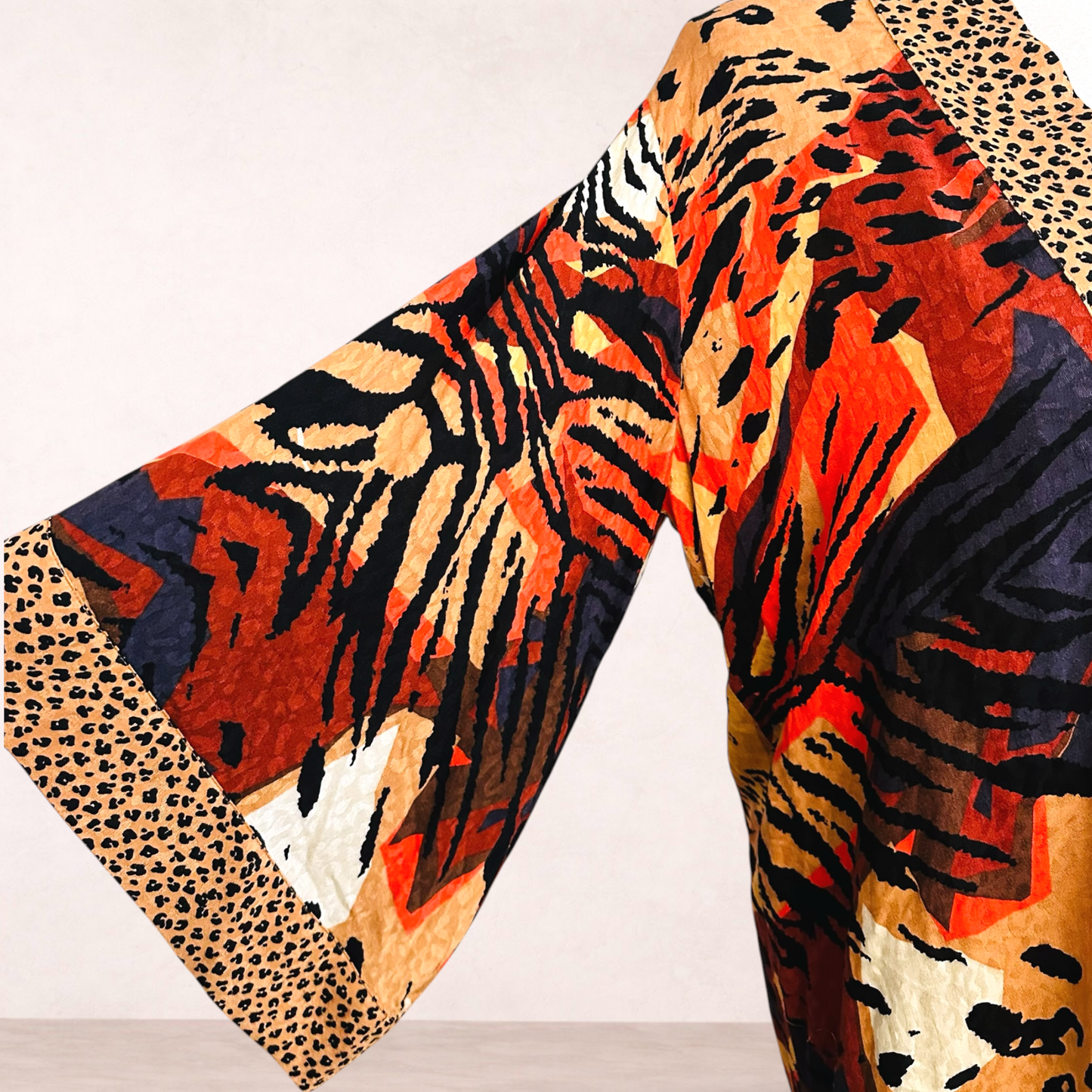 Virtuelle Animal Print Kimono Jacket | Plus Size S 16/18