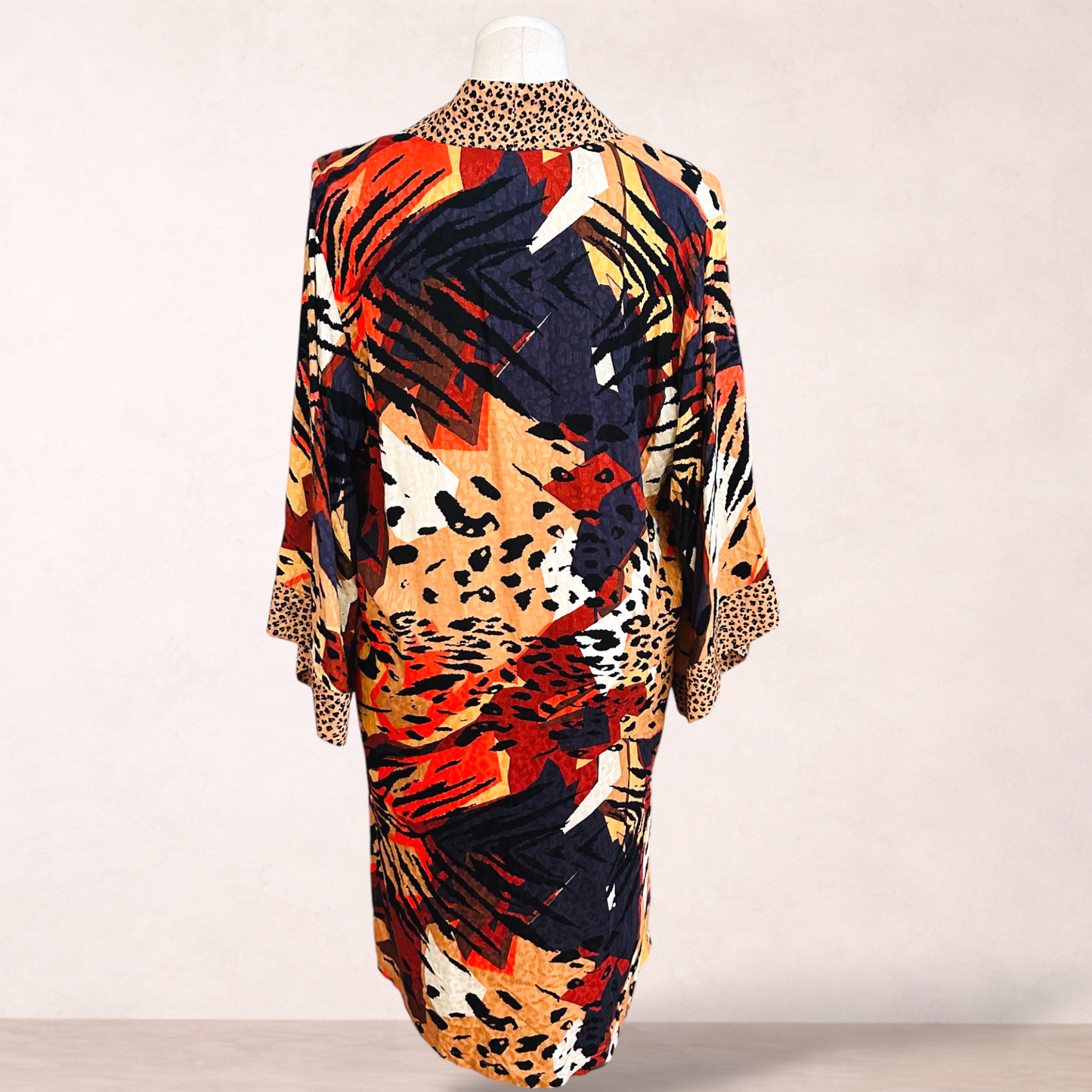 Virtuelle Animal Print Kimono Jacket | Plus Size S 16/18