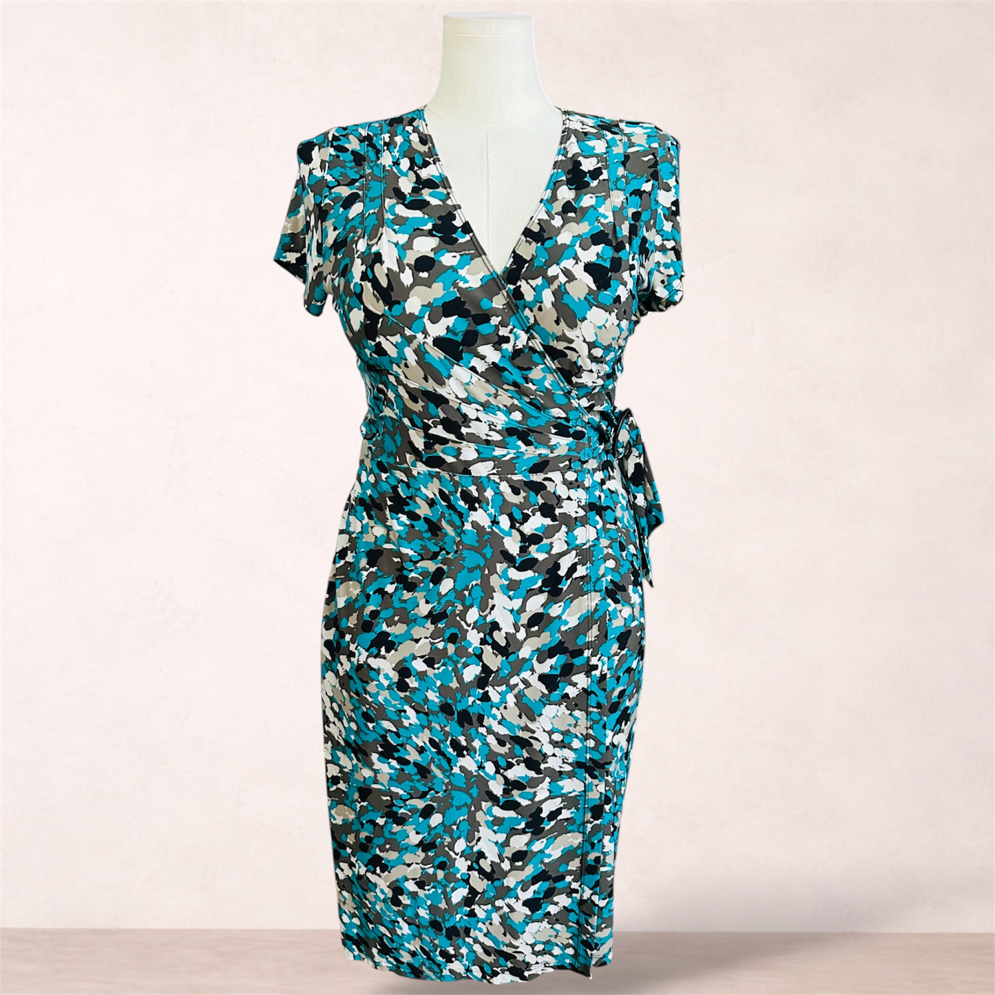 Jane Lamerton Wrap-Style Dress | Size 14