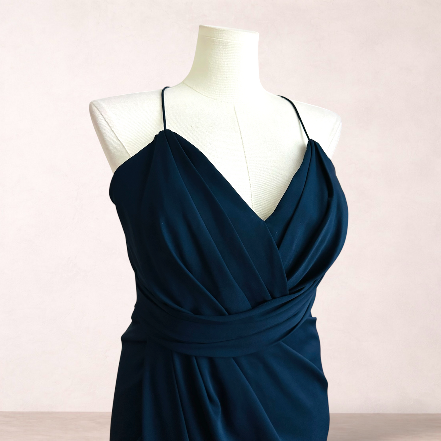 Forever New Navy Blue Midi Cocktail Dress | Size 14