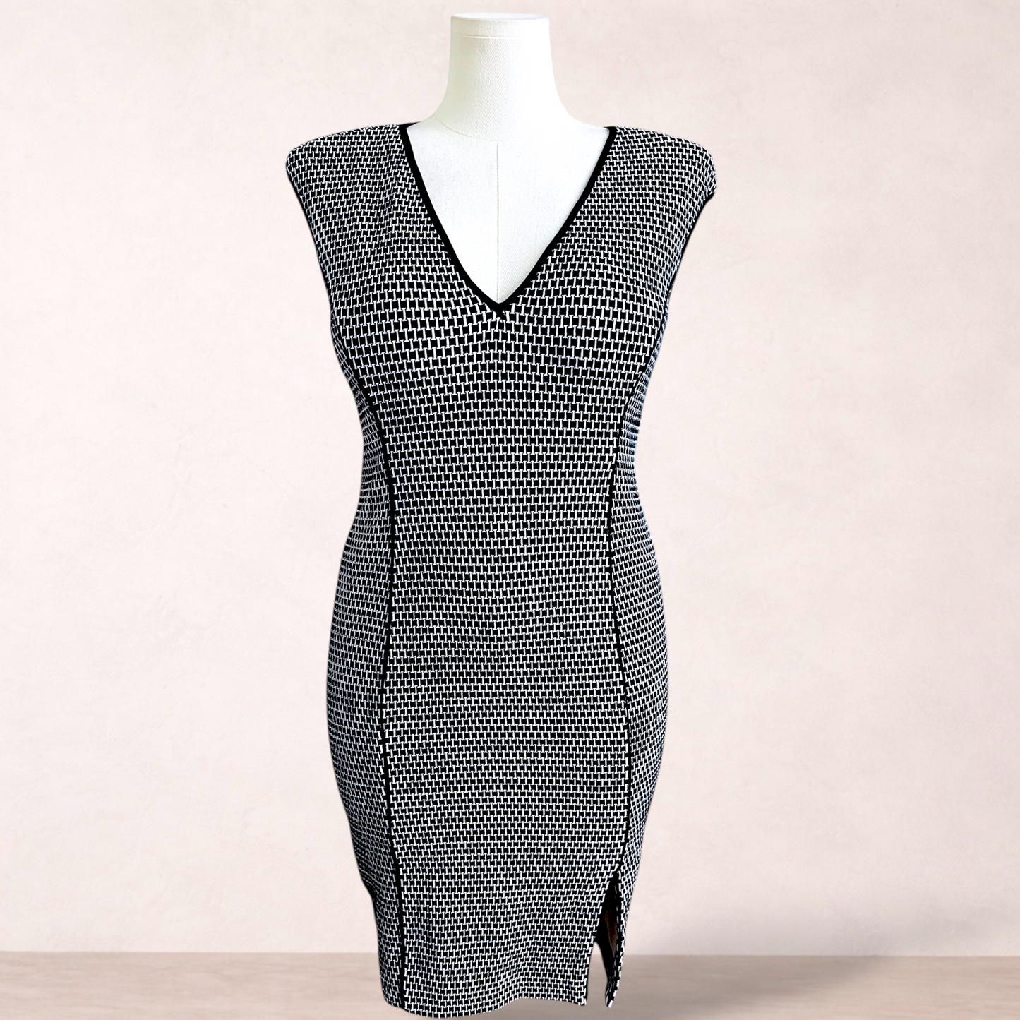 Tokito Black & White Sheath Dress | Size 14