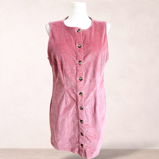 Sportsgirl Pink Corduroy Dress | Size 18