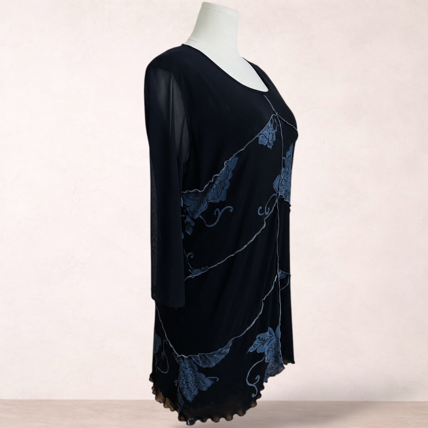 Taking Shape Black Floral Print Tunic | Plus Size M 18