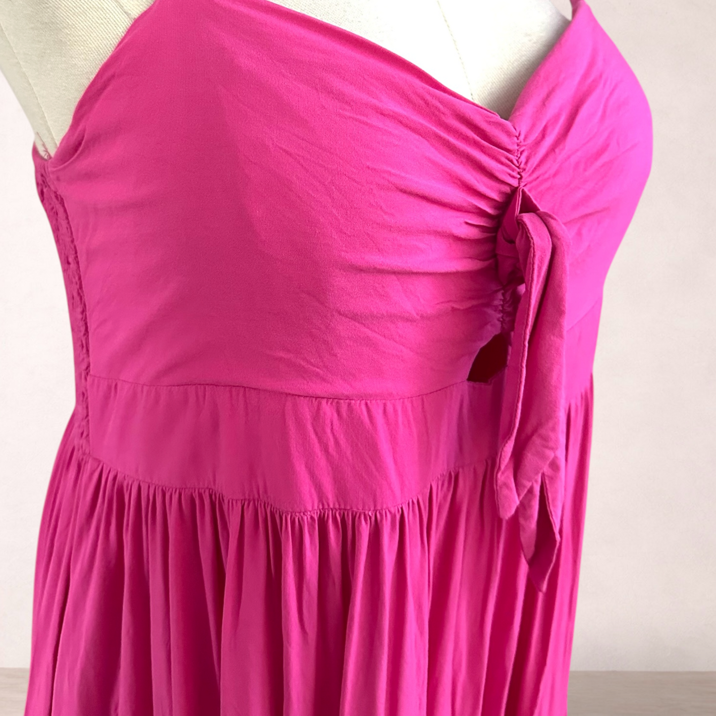 Vine Apparel Pink Rayon Maxi Dress | Size 20
