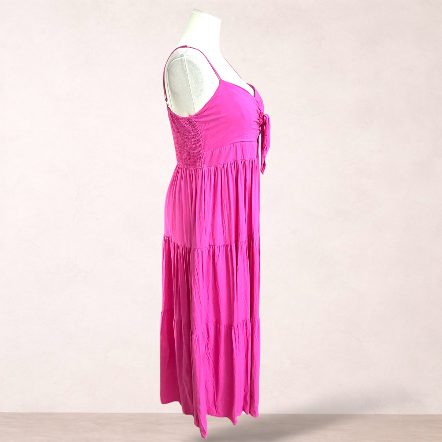 Vine Apparel Pink Rayon Maxi Dress | Size 20