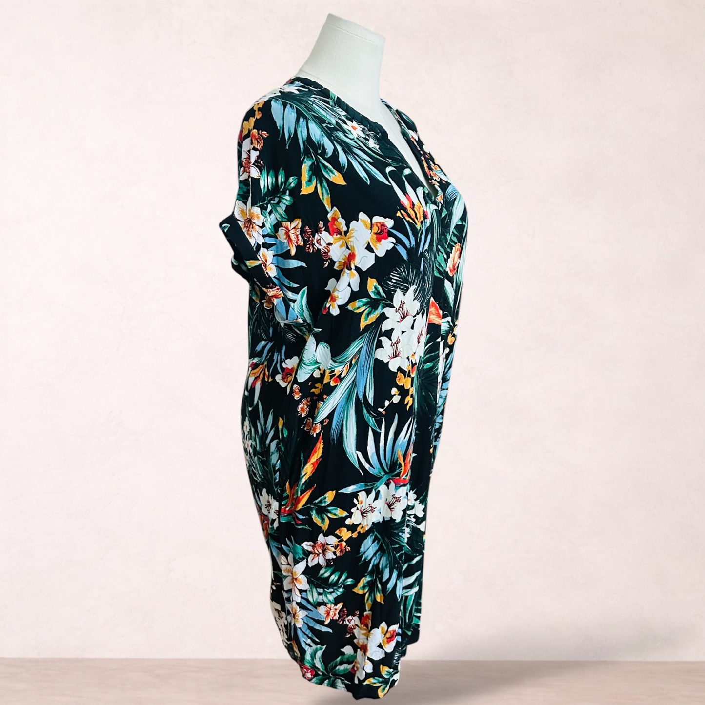 Millers Black Floral Shift Dress | Size 20