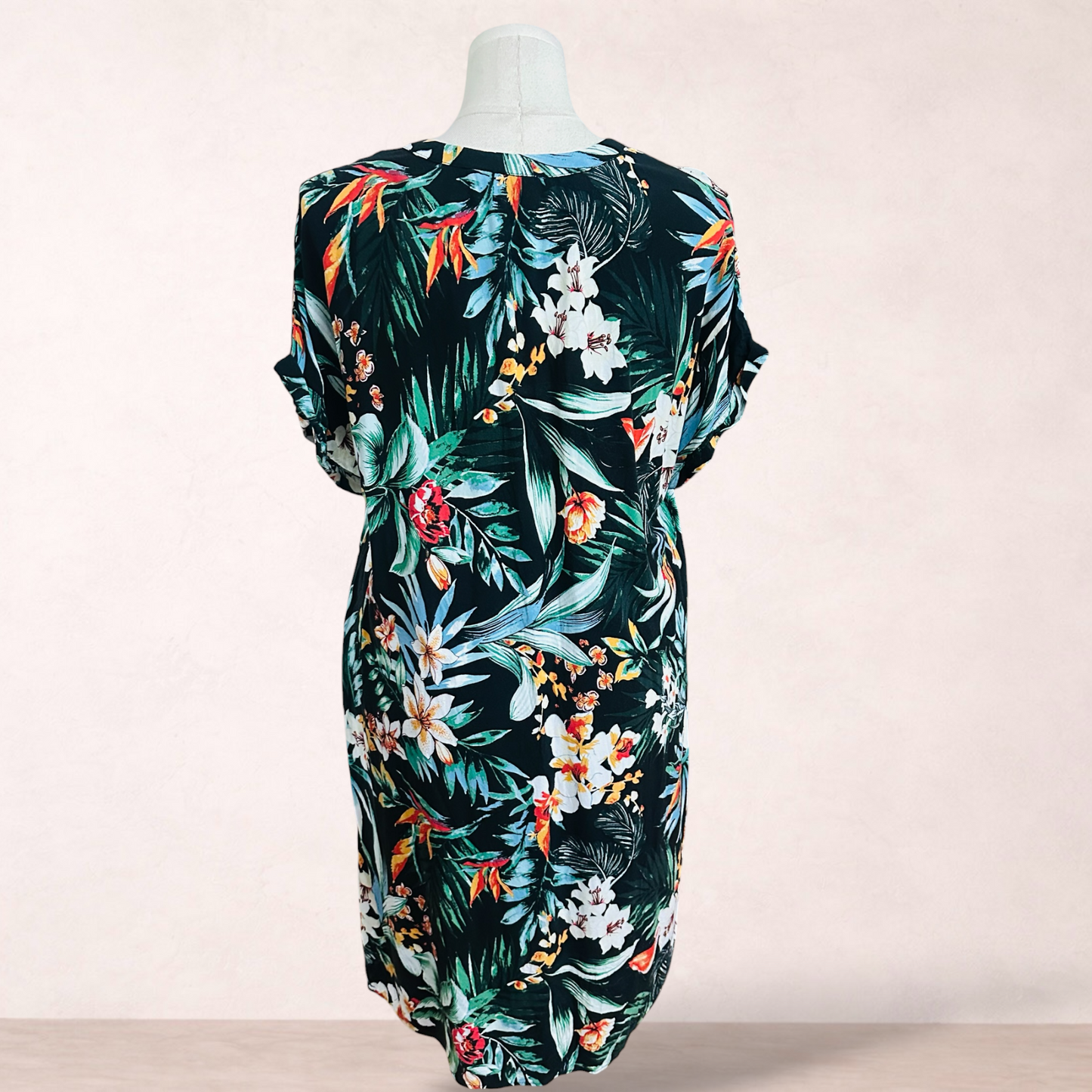 Millers Black Floral Shift Dress | Size 20