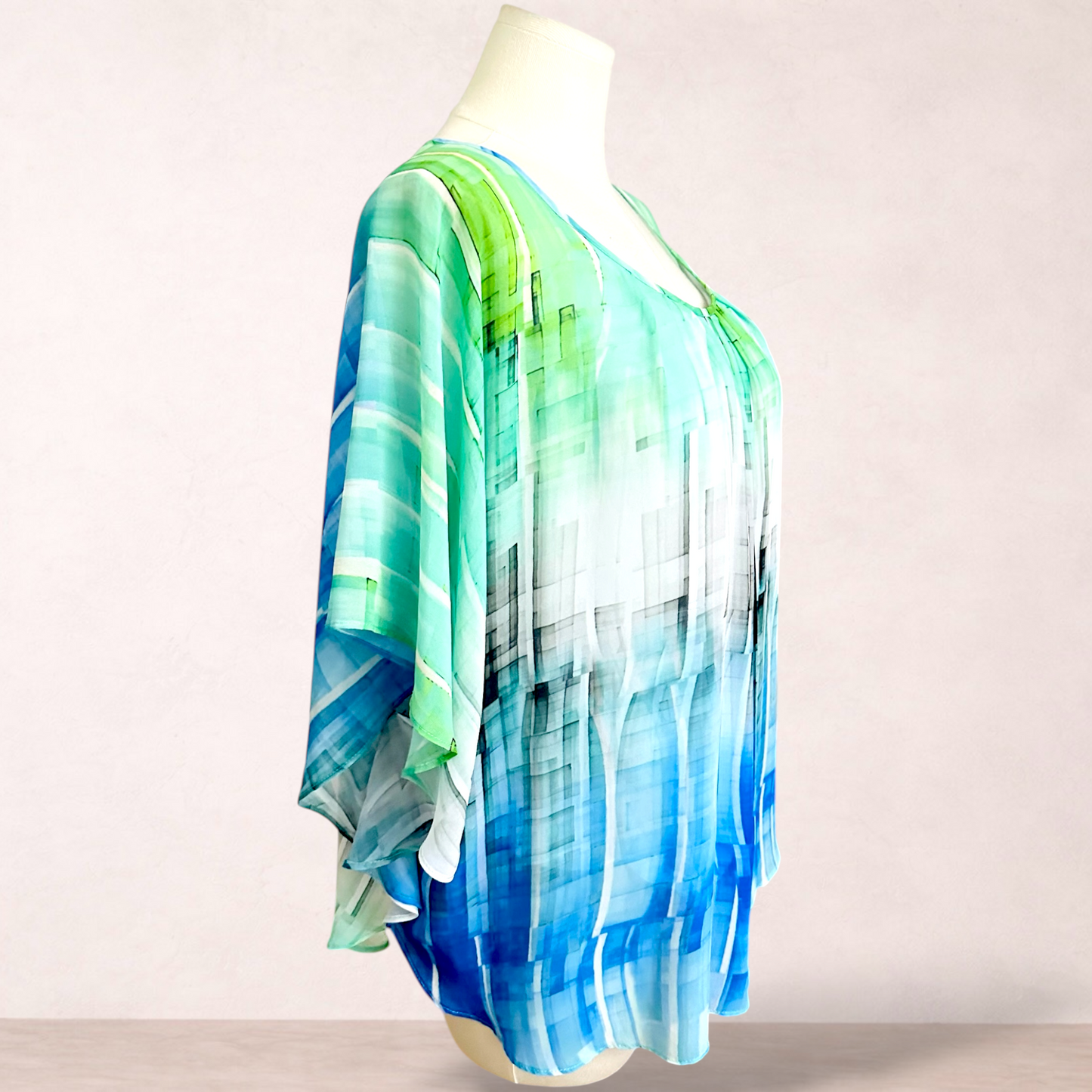 Beme Ombre Kaftan Tunic Top | Plus Size 16