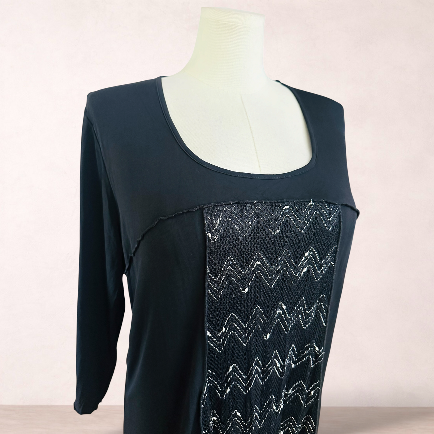 Taking Shape Black Tunic Top | Plus Size S 16/18