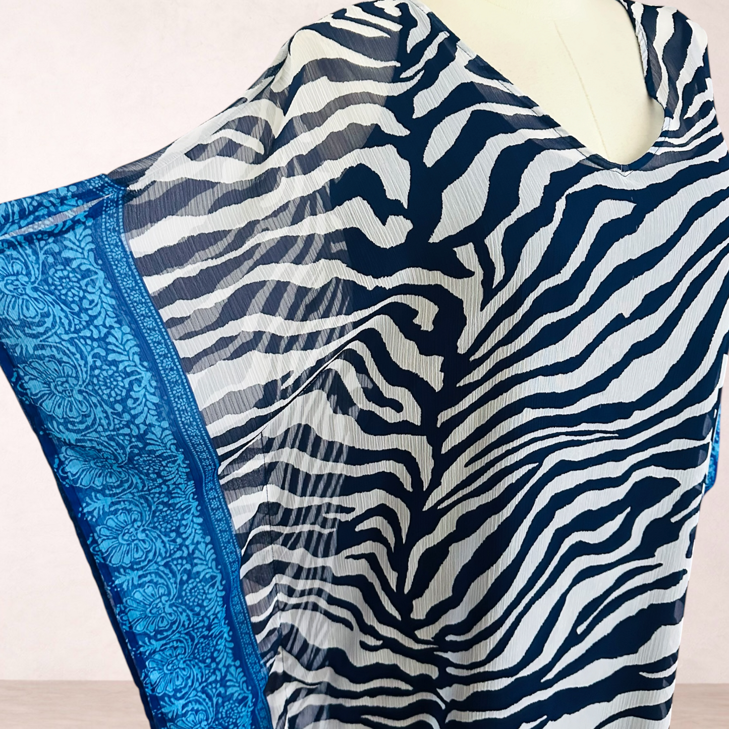 Emme Zebra Kaftan Midi Dress | Plus Size S 16/18