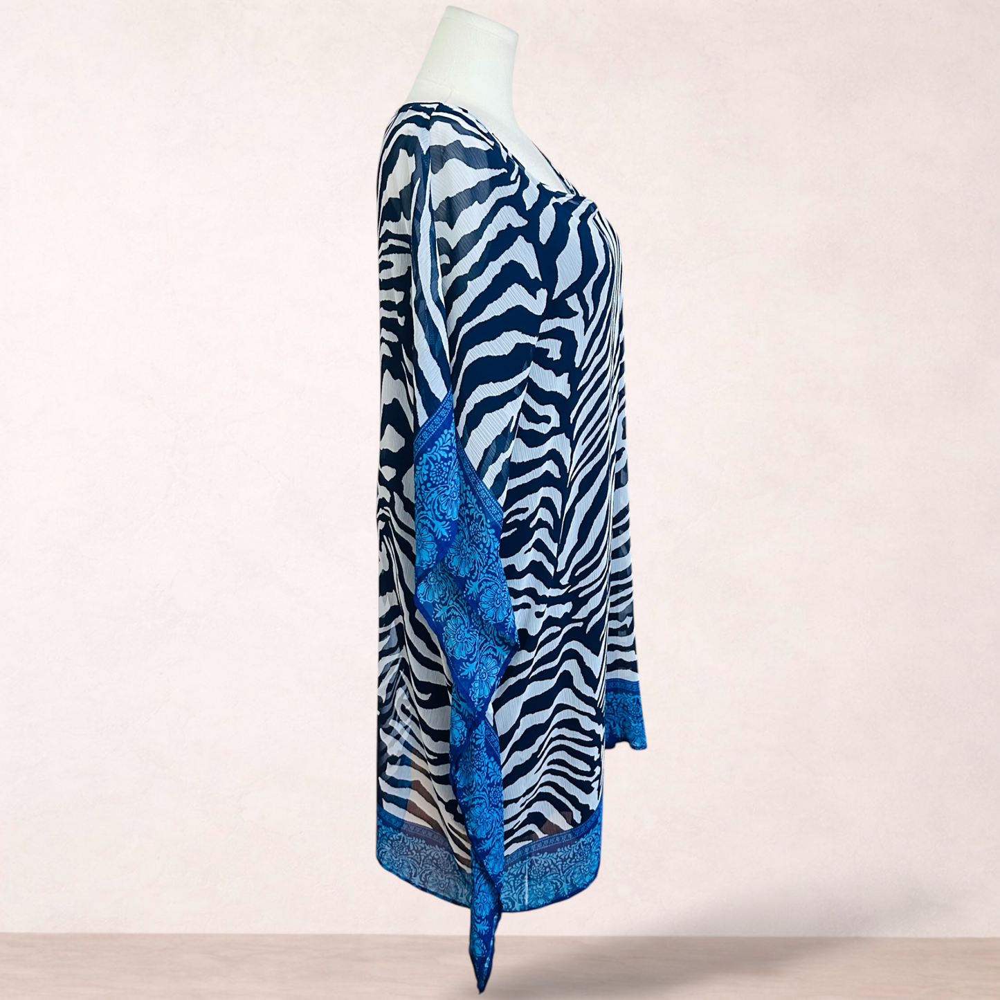 Emme Zebra Kaftan Midi Dress | Plus Size S 16/18