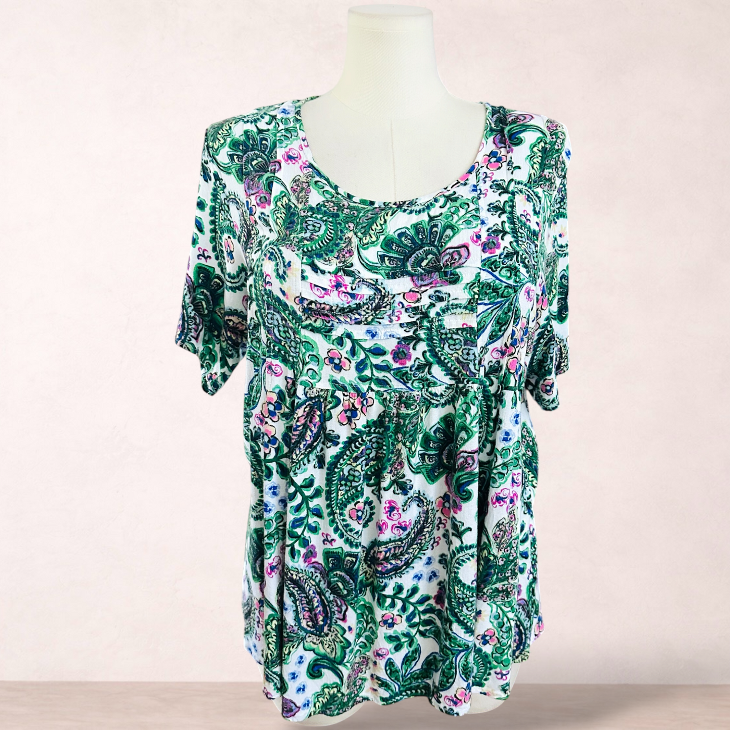 Taking Shape Paisley Floral Top | Plus Size 16