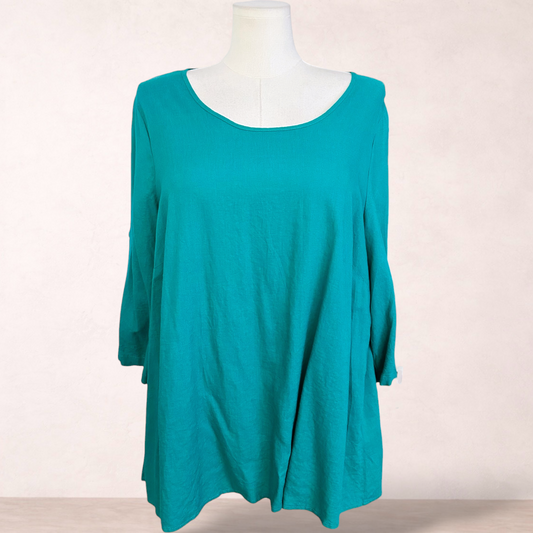Autograph Green Linen Blend Tunic | Plus Size 20