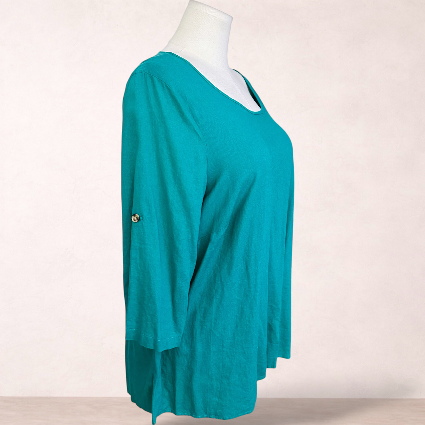 Autograph Green Linen Blend Tunic | Plus Size 20