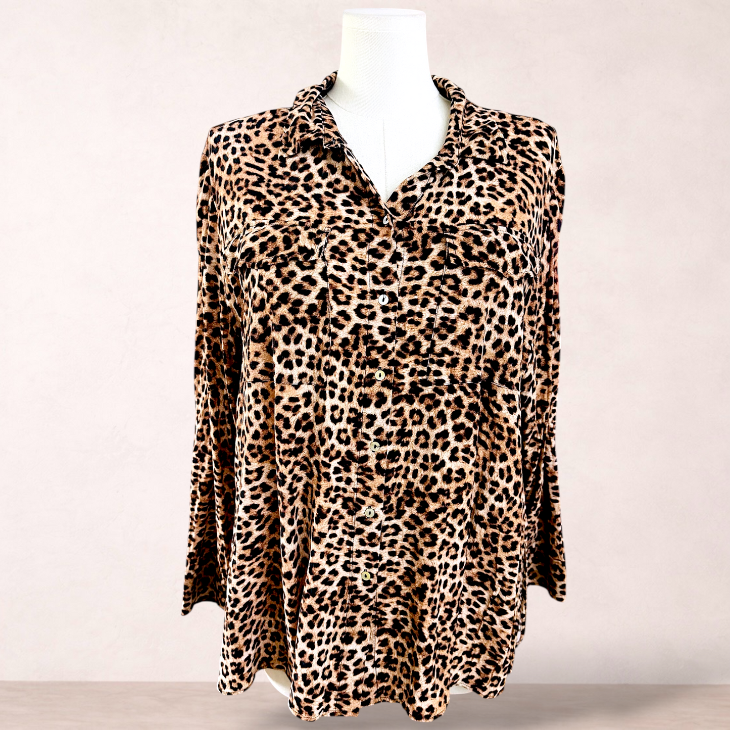 Sussan Leopard Print Blouse Top | Size 20
