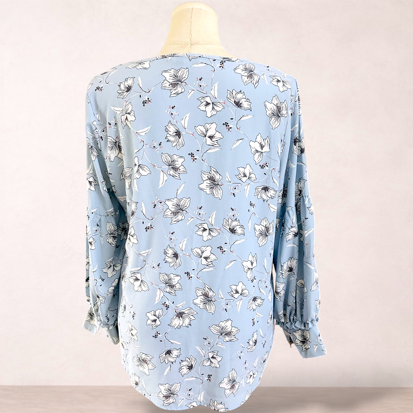 Preview Blue Floral Blouse Top | Size 18