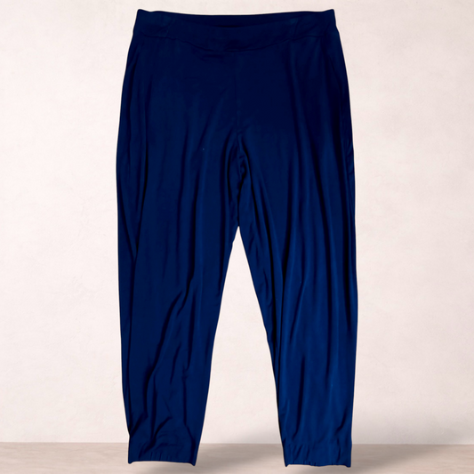 Taking Shape Navy Blue Bamboo Blend Pants | Plus Size 16