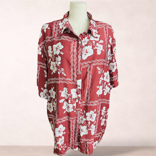 Avella Marsala Resort Shirt | Plus Size 24 | New with tags