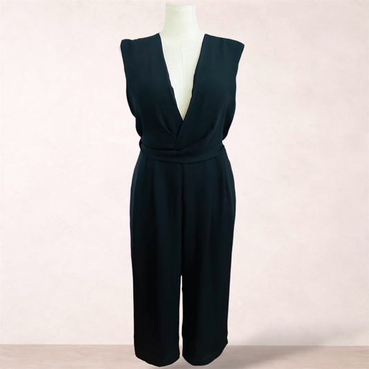 Portmans Black Wide Leg Jumpsuit | Size 16