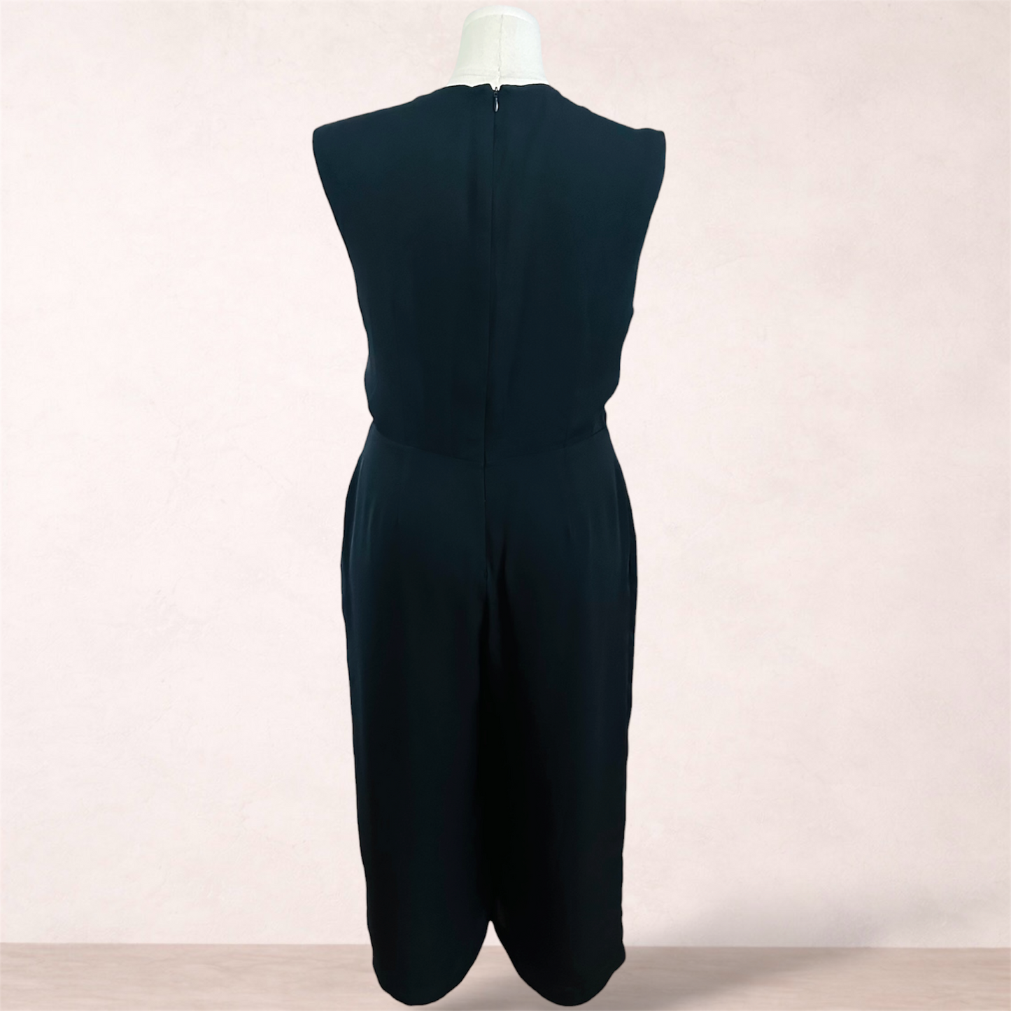 Portmans Black Wide Leg Jumpsuit | Size 16