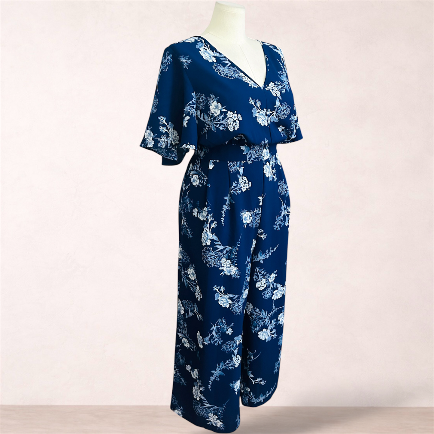 Beme Blue Floral Jumpsuit | Plus Size 20
