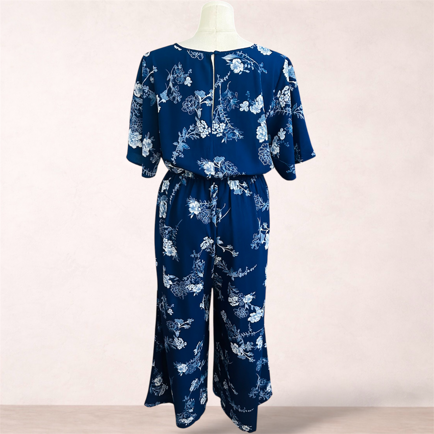 Beme Blue Floral Jumpsuit | Plus Size 20