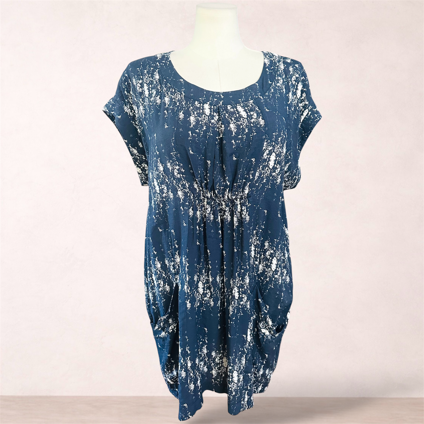 Yarra Trail Blue Print Pocket Shift Dress | Plus Size 16