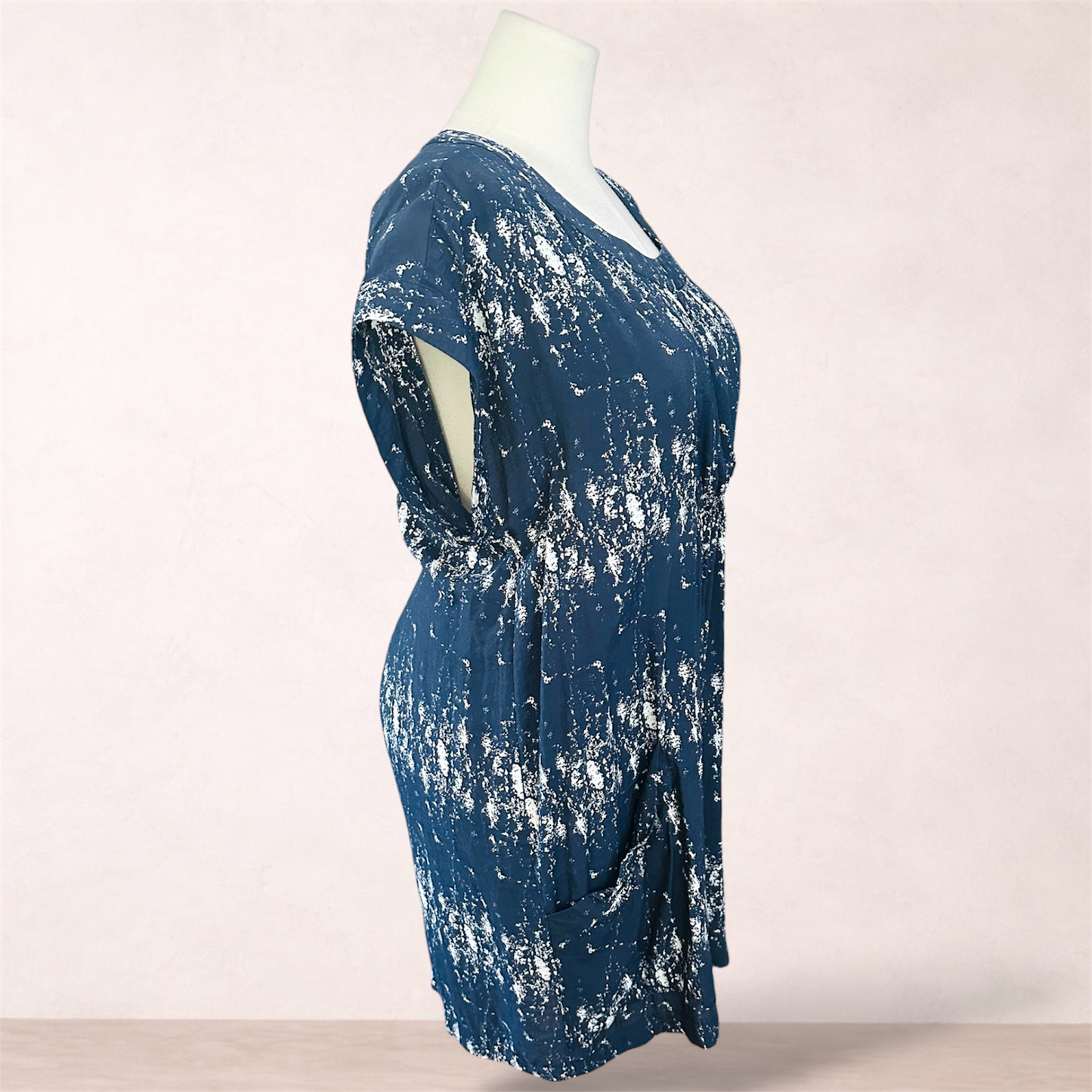Yarra Trail Blue Print Pocket Shift Dress | Plus Size 16
