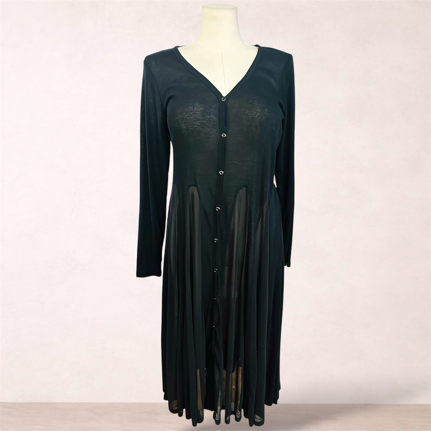 City Chic Black Longline Cardigan | Plus Size S/16