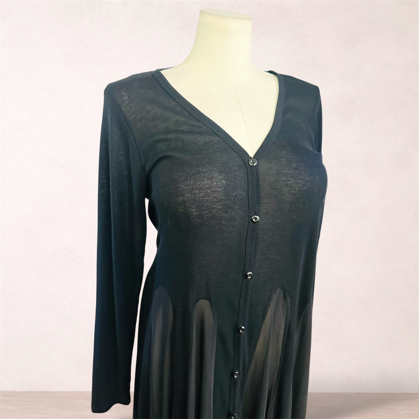 City Chic Black Longline Cardigan | Plus Size S/16