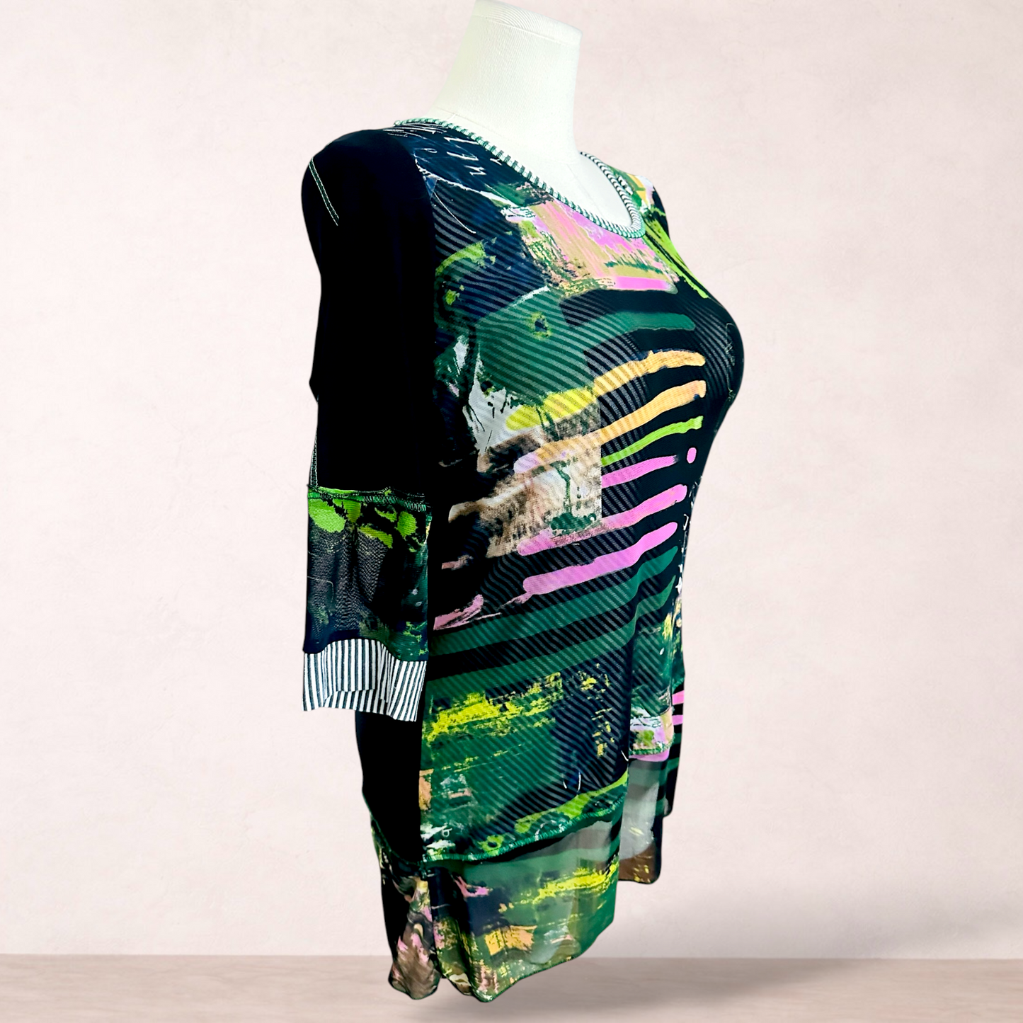 Gabriella Frattini Abstract Tunic Top | Size 16
