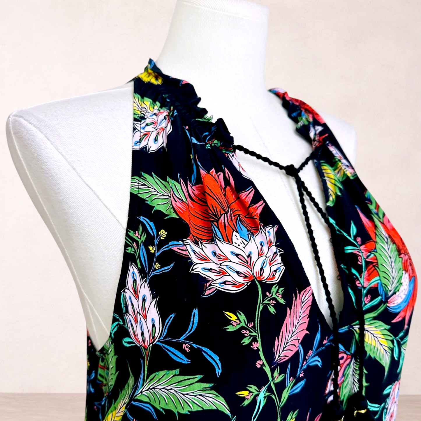 Sussan Black Floral Pocket Maxi Dress | Size 14