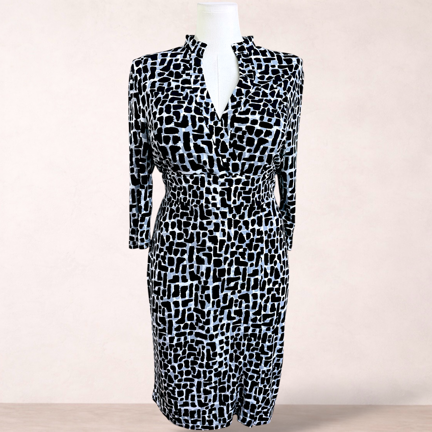 Perri Cutten Print Midi Dress | Size 14