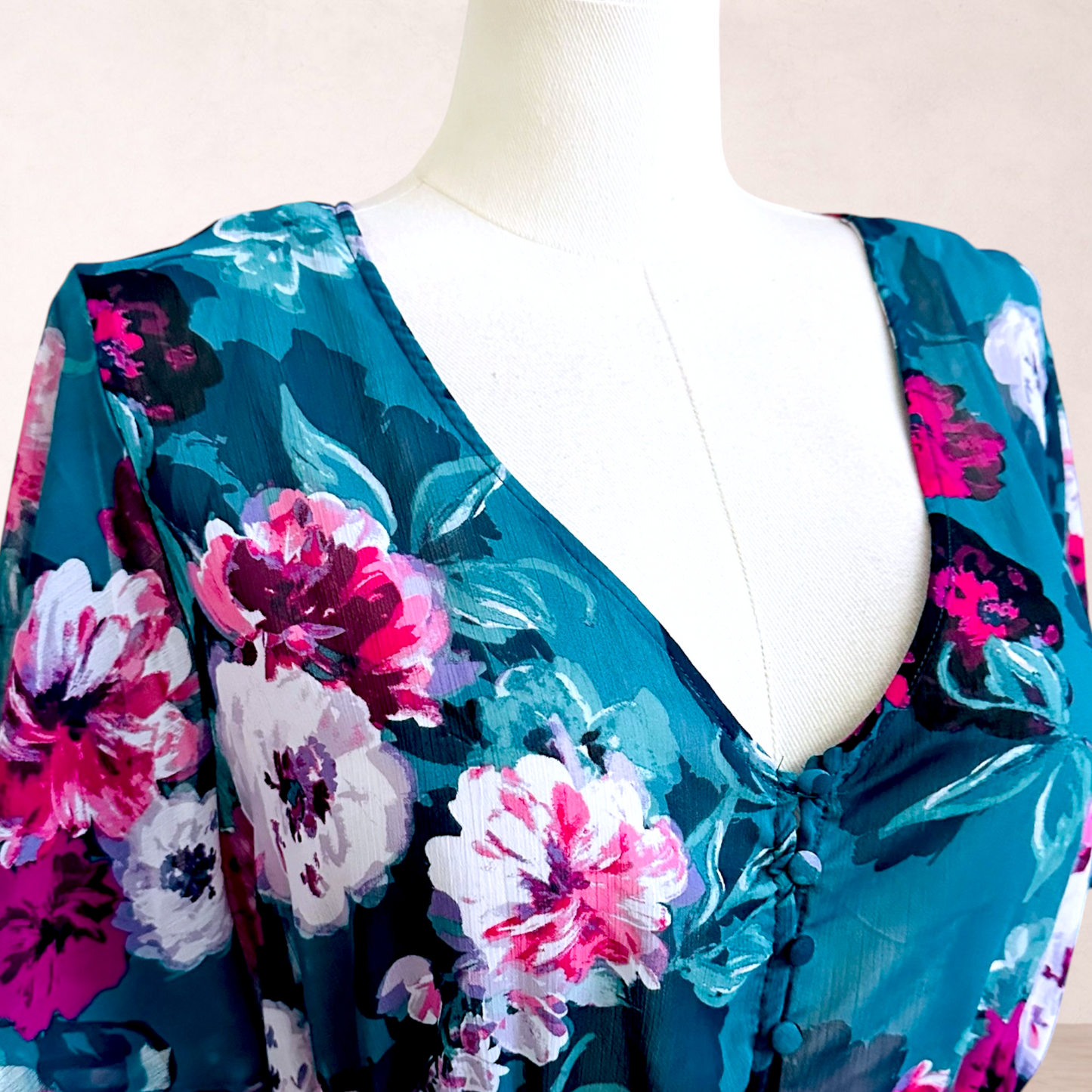 Autograph Floral Chiffon Overlay Tunic | Plus Size 22